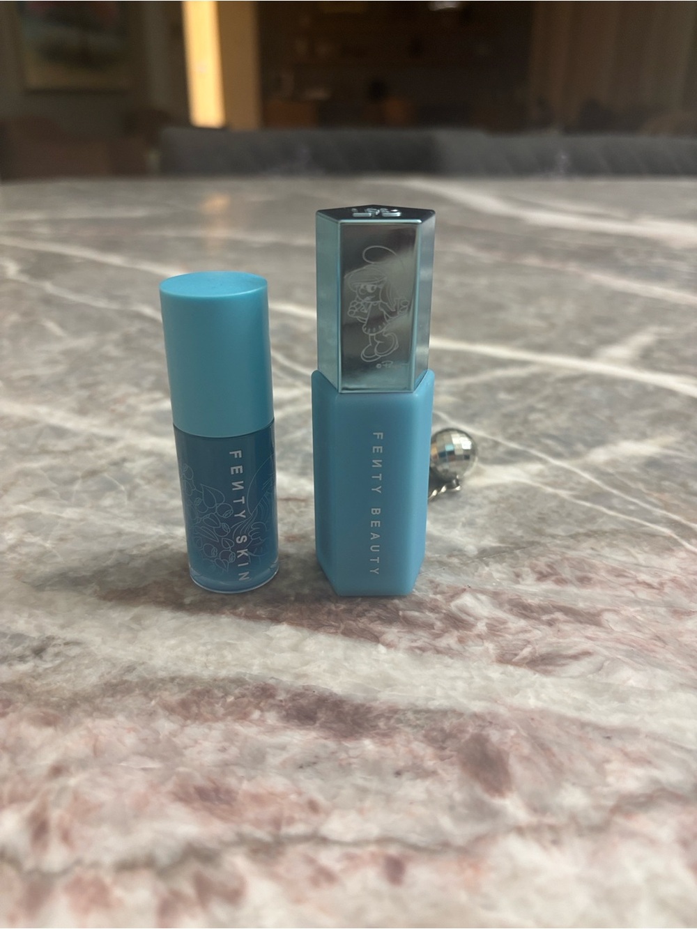 the Fenty Beauty x Smurfs limited-edition โSmurfette Smoochesโ lip duo